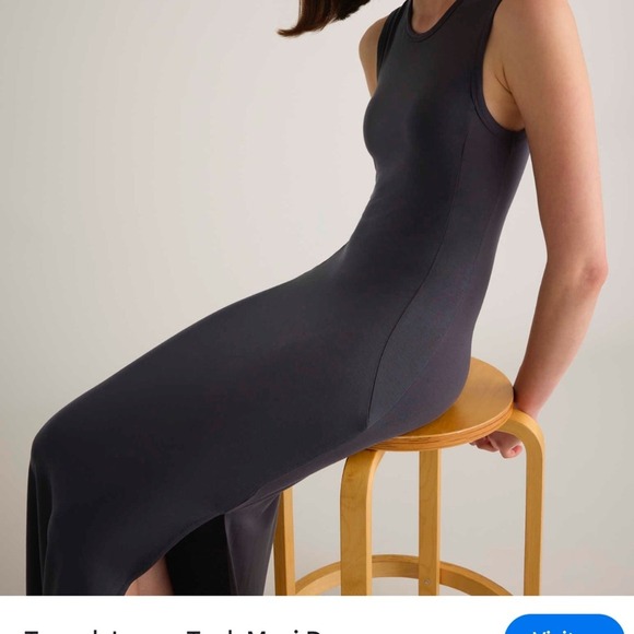 Quince NWT size small black tensil‎ sheath slip maxi dress - Picture 2 of 15